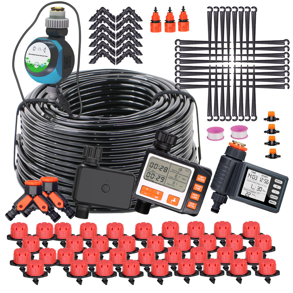 Smart Garden Project - 50-5M 1/4 ''hortum ayarlanabilir Drippers otomatik