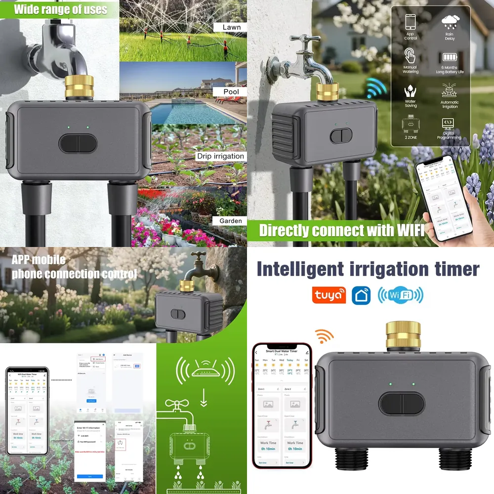 WAP01 WiFi APP Kontrollü Çift  - Smart Garden Irrigation incelemesi ve fiyatı